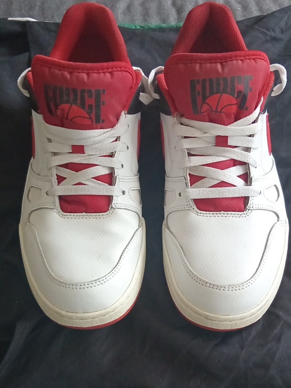 Nike Full Force Low Red And White With Force On Tongue